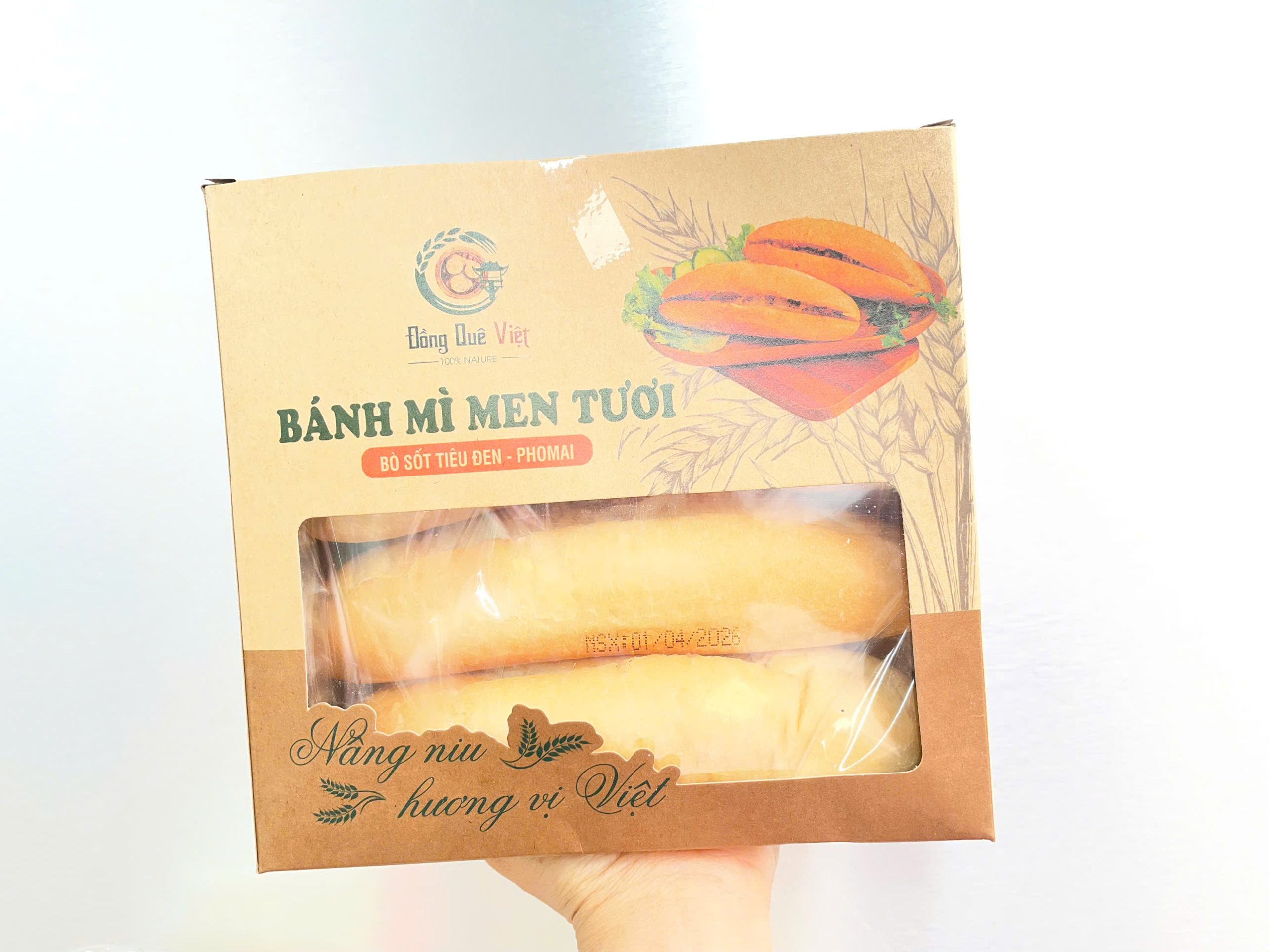 Bánh Mì Men Tươi Nhân Bò Sốt Tiêu Đen Phô Mai - Hộp 300g - Ảnh 2