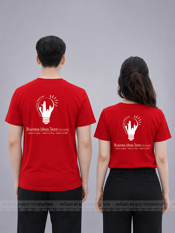ÁO THUN CỔ TRÒN IDEAS TEAM MÀU ĐỎ - Ảnh 4