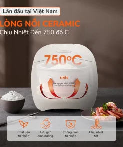 Alternative view of Nồi Cơm Điện Unie URC815, lòng gốm Ceramic, 6 chế độ cài đặt sẵn1.5l