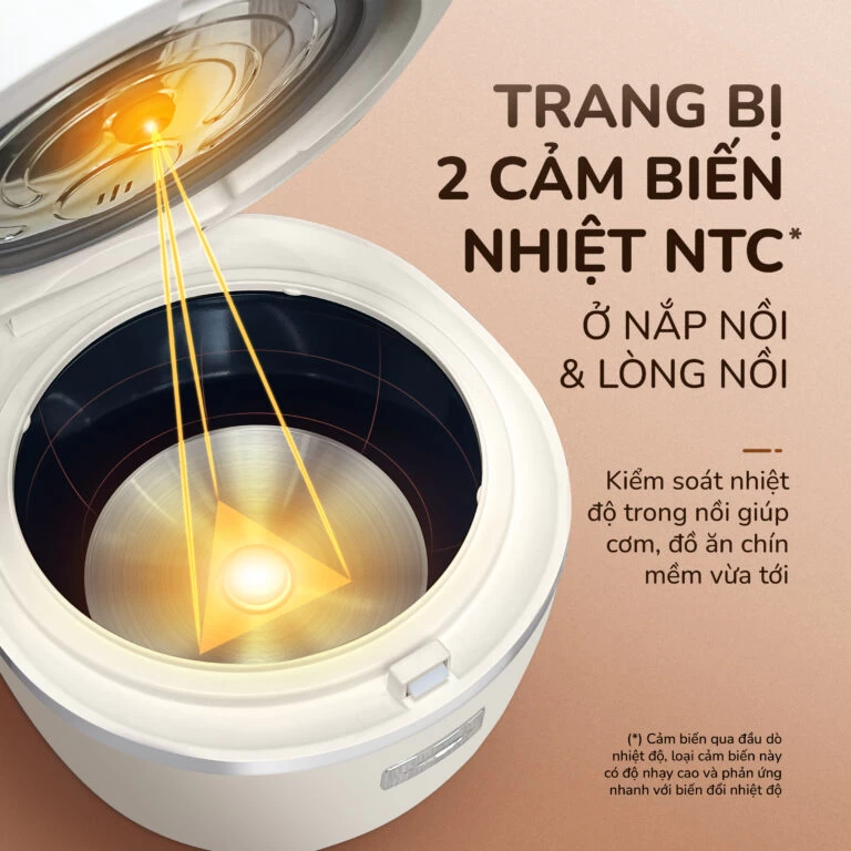 Nồi cơm điện tử UNIE URC612-lòng nồi inox, 12 chế độ cài đặt sẵn 1.2L - Ảnh 9