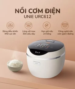 Alternative view of Nồi cơm điện tử UNIE URC612-lòng nồi inox, 12 chế độ cài đặt sẵn 1.2L