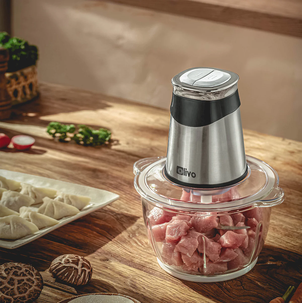 Máy Xay Thịt Đa Năng OLIVO FC21 – Công Suất 500W, Dung Tích 2.1L, Xay Thực Phẩm Nhanh Mạnh, Bền Bỉ - Ảnh 2