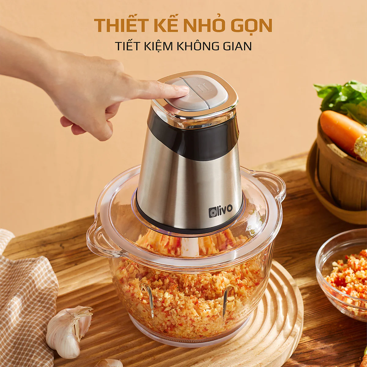 Máy Xay Thịt Đa Năng OLIVO FC21 – Công Suất 500W, Dung Tích 2.1L, Xay Thực Phẩm Nhanh Mạnh, Bền Bỉ - Ảnh 17