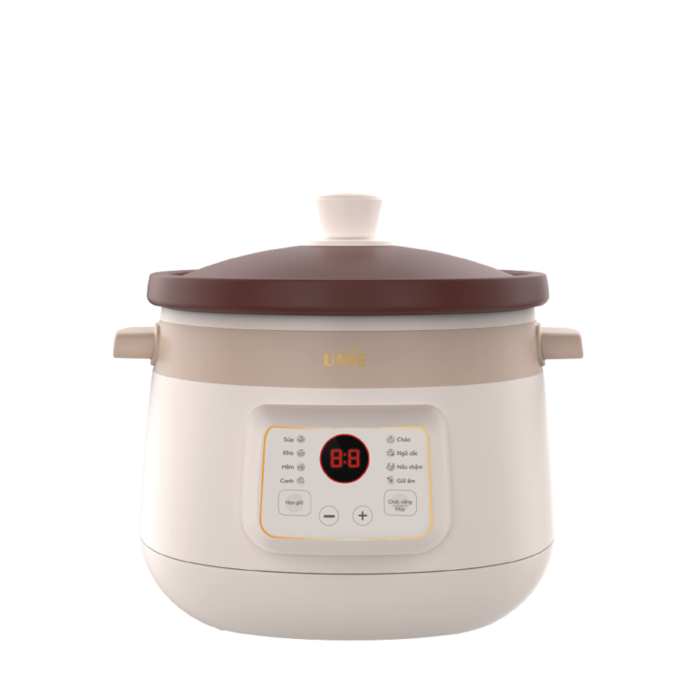 Nồi kho hầm đa năng UNIE USC308, lòng nồi gốm tử sa, 8 chức năng kho hầm-3L