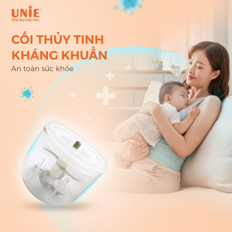 Máy xay mini UMB02, cối thủy tinh kháng khuẩn, lưỡi dao 3 tầng-inox304 - Ảnh 5