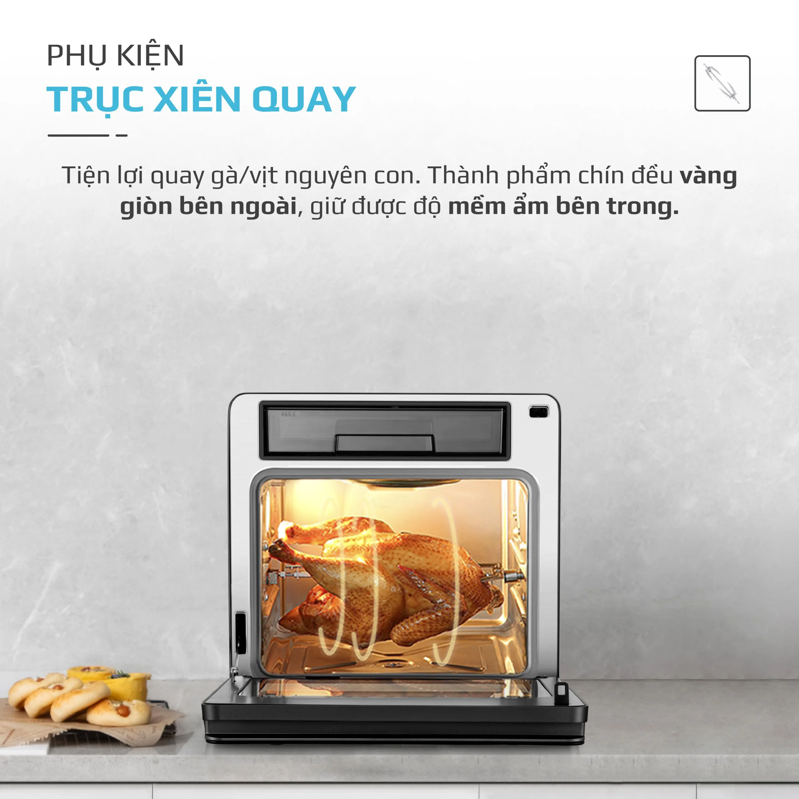 Nồi Chiên Hấp Đa Năng OLIVO SF1600 – Màn hình OLED hiện đại, 70 chế độ cài sẵn-16L - Ảnh 26