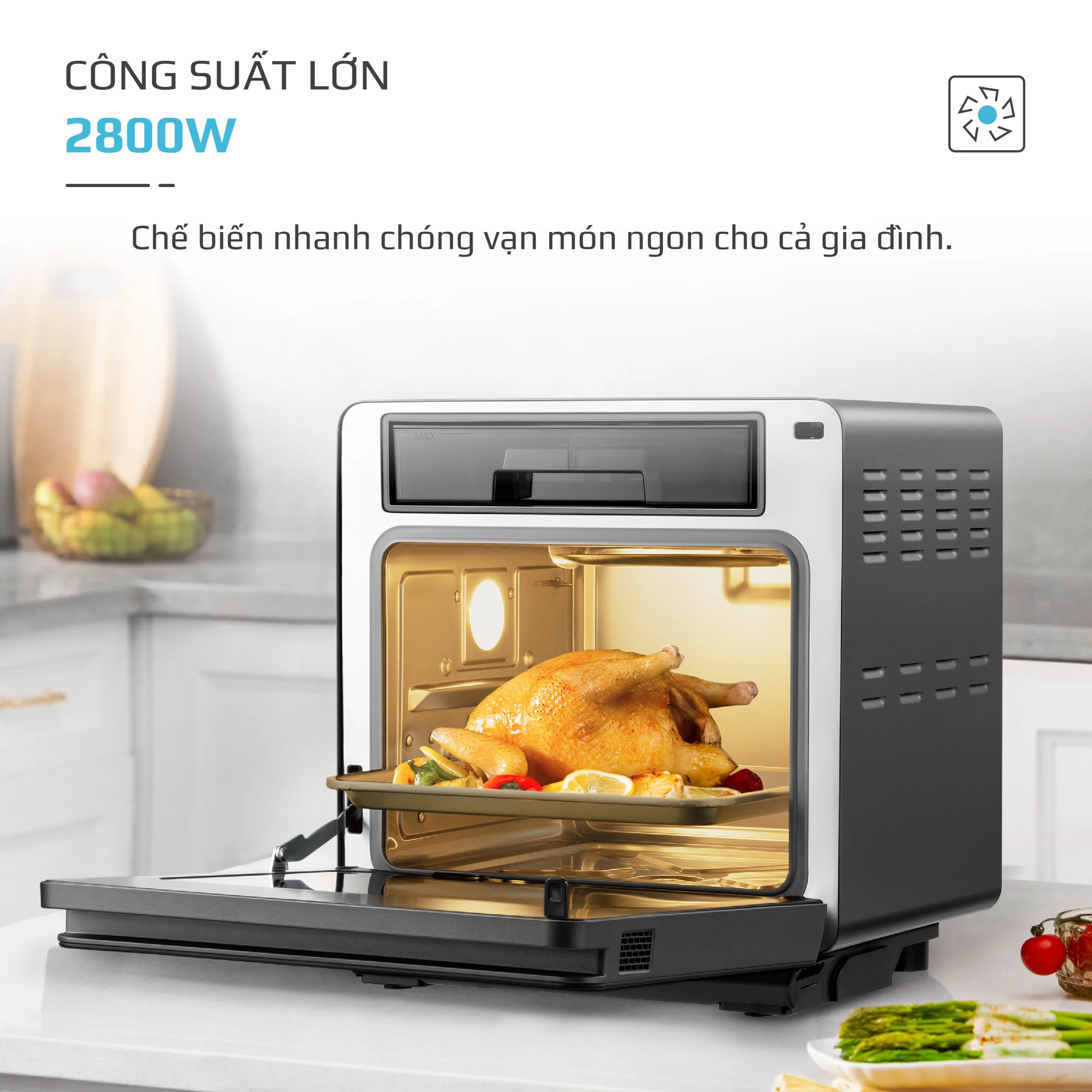 Nồi Chiên Hấp Đa Năng OLIVO SF1600 – Màn hình OLED hiện đại, 70 chế độ cài sẵn-16L - Ảnh 28