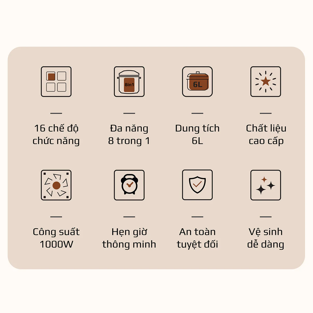 Nồi Áp Suất Điện Đa Năng OLIVO PC60 - 16 Chức Năng - Dung Tích 6L - Ảnh 3