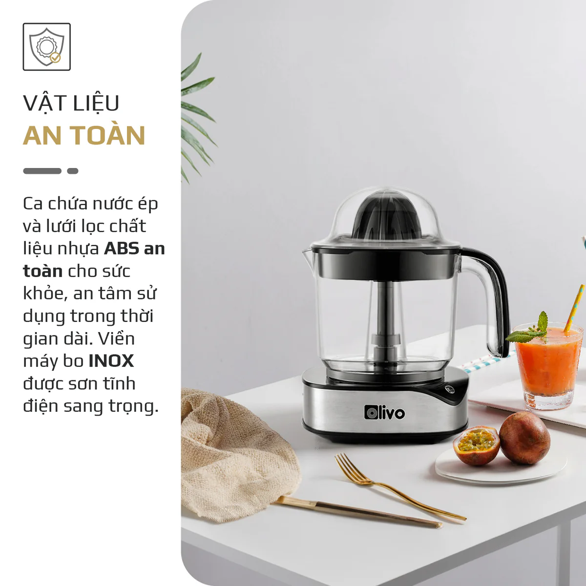 Máy Vắt Cam OLIVO CJ12 - Dung tích lớn 1.2L-40W, Vắt Kiệt Nước - Ảnh 9