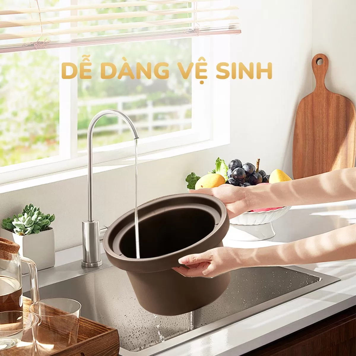 Nồi kho hầm đa năng UNIE USC308, lòng nồi gốm tử sa, 8 chức năng kho hầm-3L - Ảnh 7