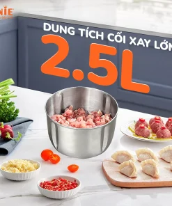 Alternative view of Máy xay thịt Unie UE226 - 300W, 2 cối inox 2.5L, lưỡi dao 4 cánh, 2 tốc độ xay