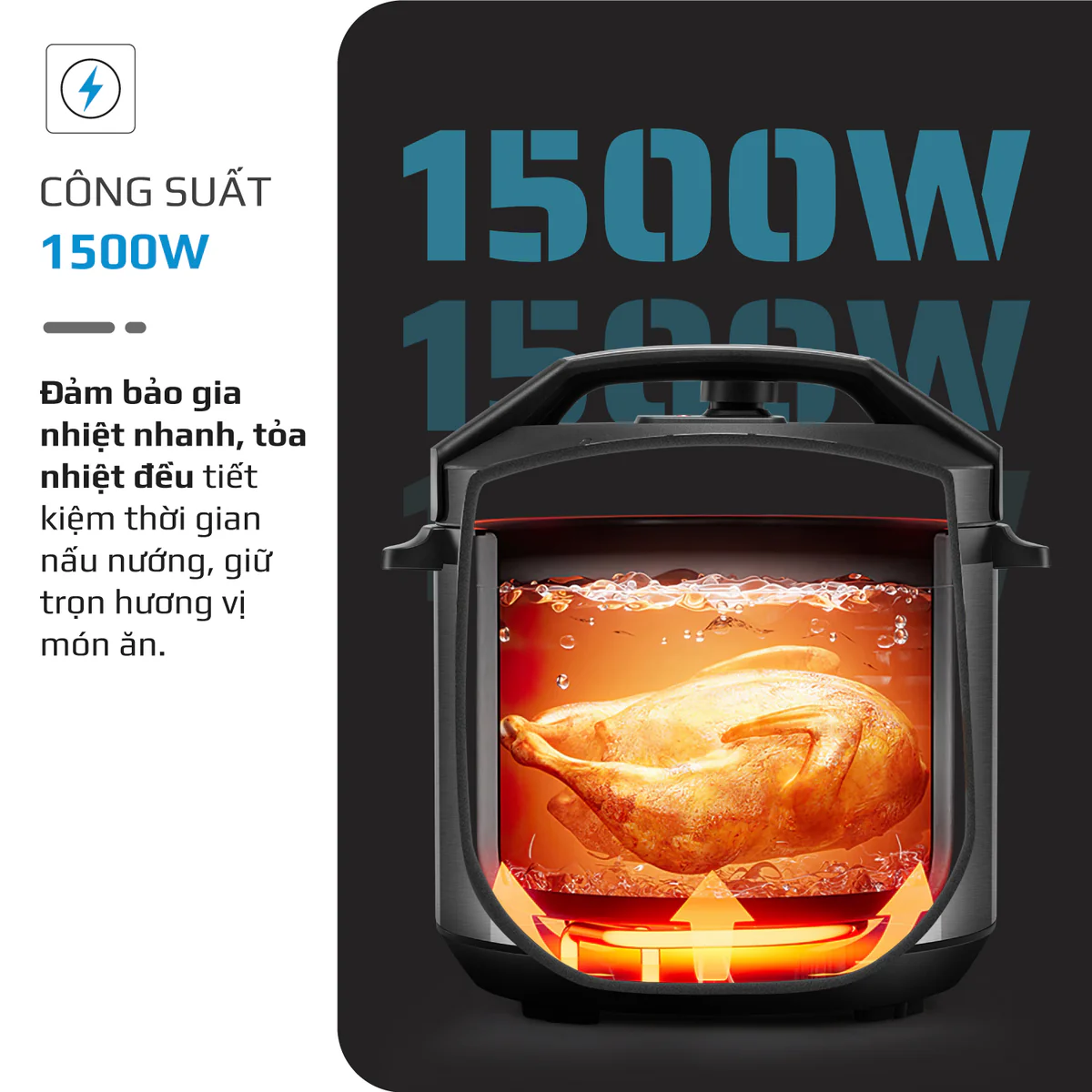 Nồi Áp Suất Điện Đa Năng OLIVO PC680 - Màn Hình OLED, Đa Chức Năng 16 Chế Độ-6L - Ảnh 20
