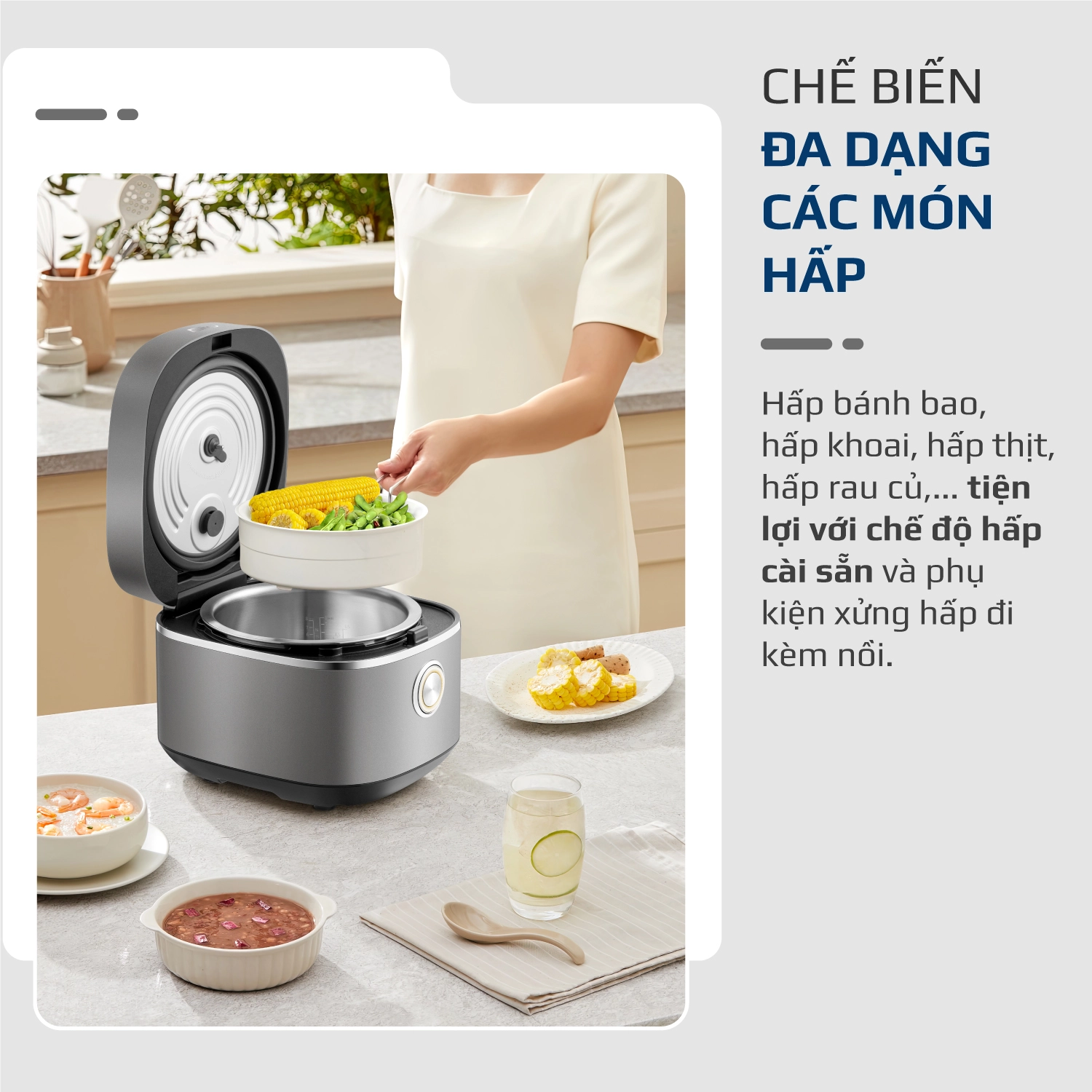 Nồi Cơm Điện OLIVO RC86 Titanium – Lòng Nồi INOX 304 Chống Dính Tự Nhiên - Ảnh 16