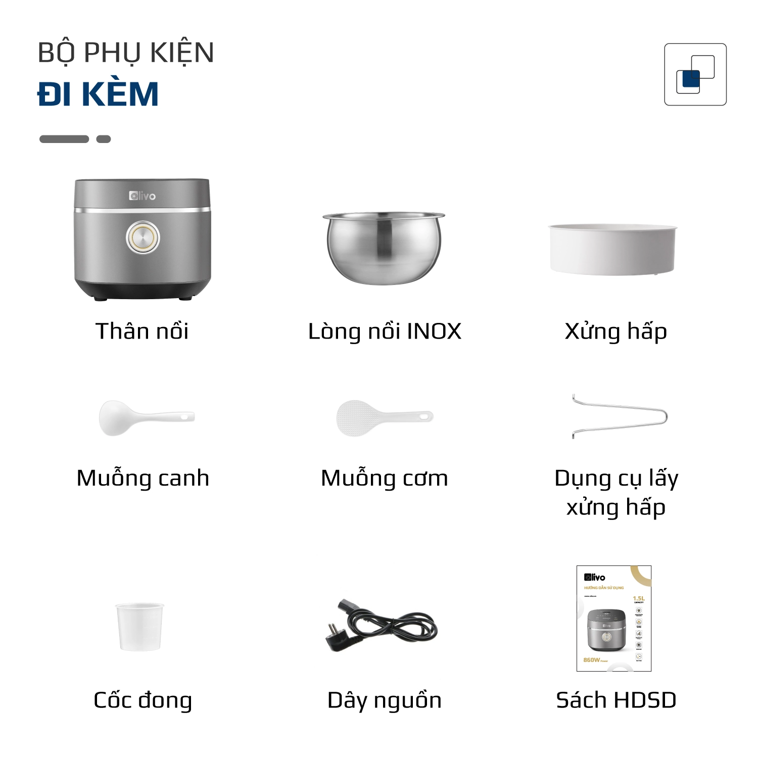 Nồi Cơm Điện OLIVO RC86 Titanium – Lòng Nồi INOX 304 Chống Dính Tự Nhiên - Ảnh 20