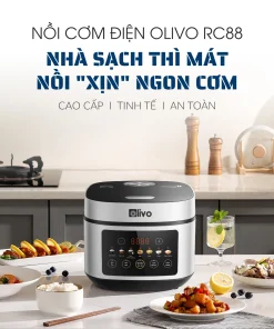 Alternative view of Nồi Cơm Điện OLIVO RC88 – Lòng Nồi INOX 304 Chống Dính Tự Nhiên, Bảng Điều Khiển OLED