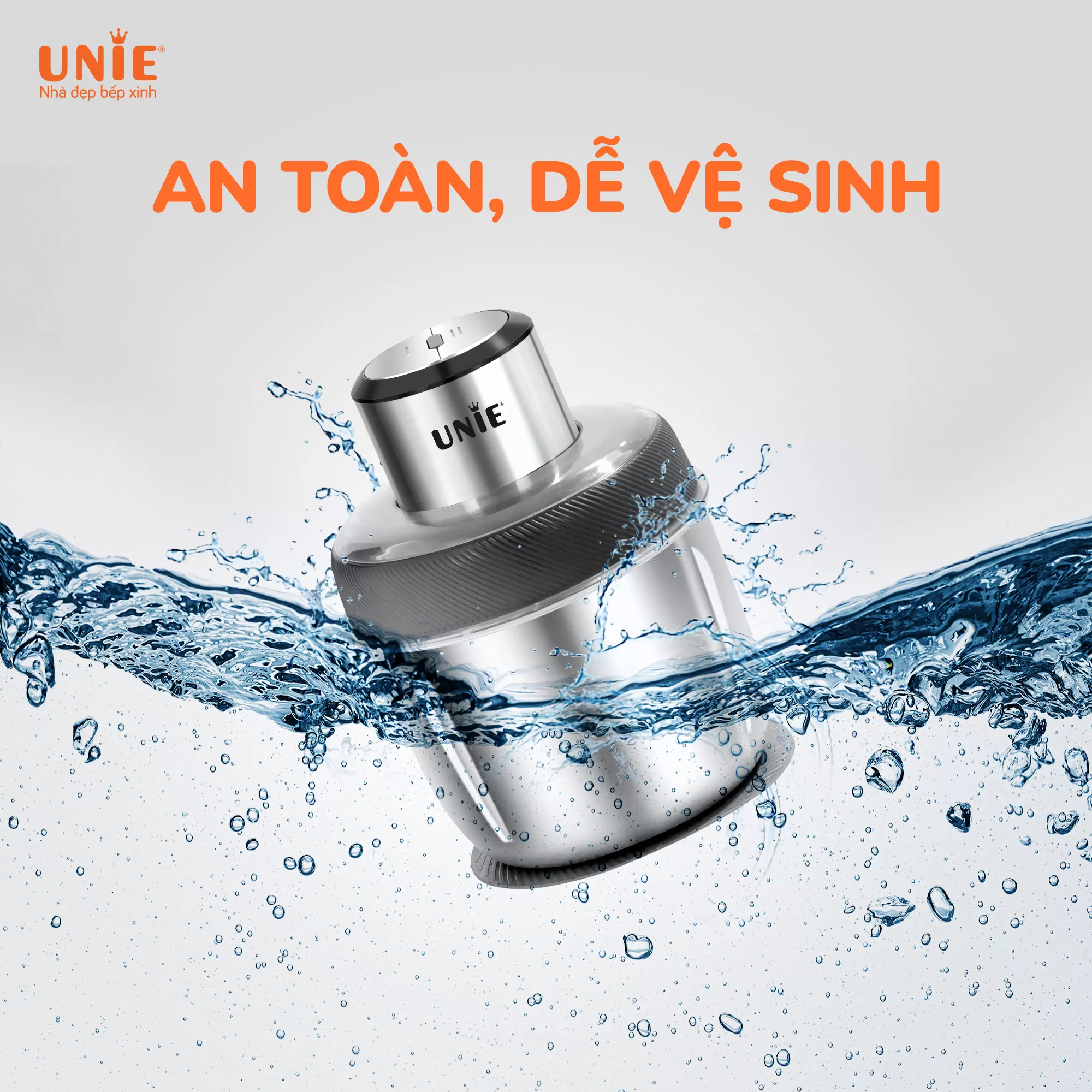 Máy xay thịt Unie UE226 - 300W, 2 cối inox 2.5L, lưỡi dao 4 cánh, 2 tốc độ xay - Ảnh 5