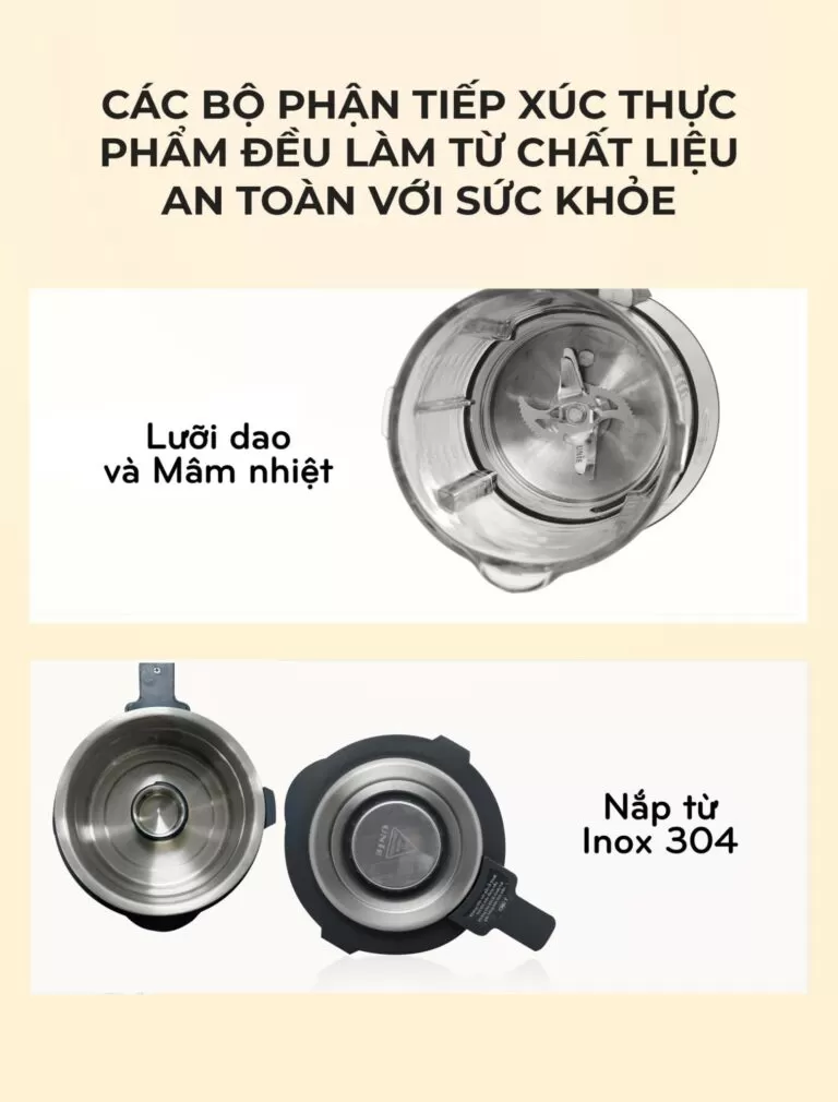 Máy làm sữa hạt UNIE V9S PRO dung tích 1,75L, xay nấu siêu êm - Ảnh 7