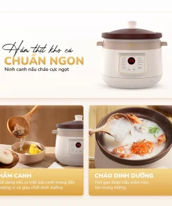 Alternative view of Nồi kho hầm đa năng UNIE USC308, lòng nồi gốm tử sa, 8 chức năng kho hầm-3L