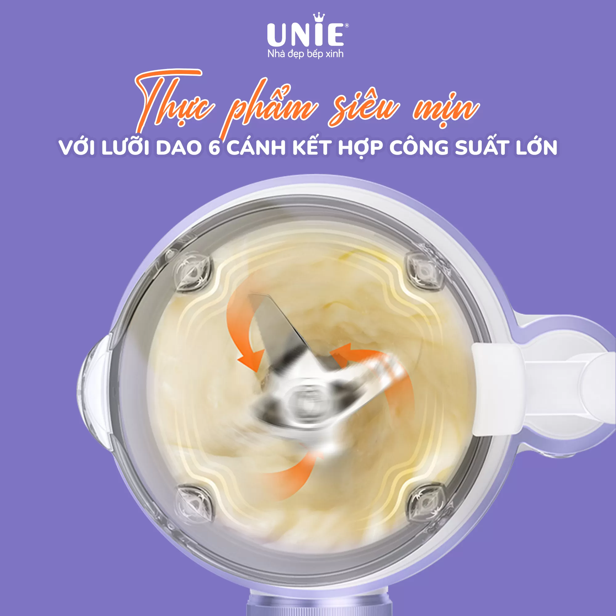 Máy làm sữa hạt UNIE UMB06, 6 chức năng xay nấu, chất liệu inox 304-600ml - Ảnh 6