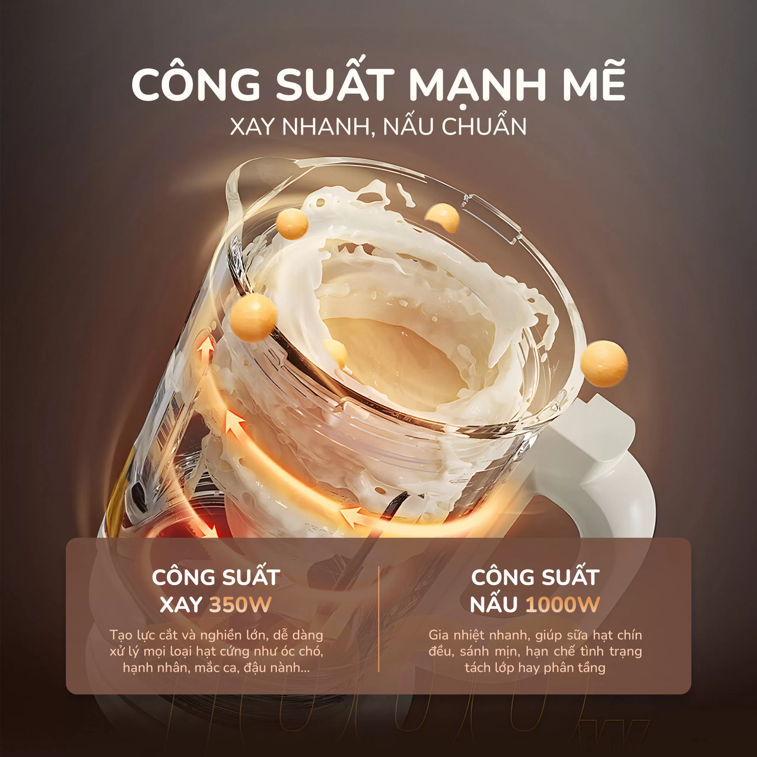 Máy làm sữa hạt UNIE UCB15, giảm ồn 30%, 10 chức năng nấu-1.5L - Ảnh 5