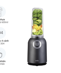 Máy Xay Sinh Tố UNIE UMB05 nhỏ gọn, lưỡi dao 4 cánh bằng inox