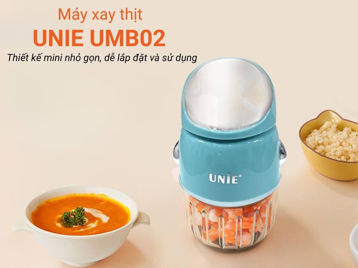 Máy xay mini UMB02, cối thủy tinh kháng khuẩn, lưỡi dao 3 tầng-inox304 - Ảnh 3
