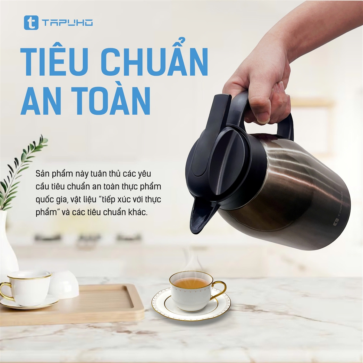 Bình giữ nhiệt Tapuho TVF60 dung tích 1800ml chất liệu inox 304 cao cấp - Ảnh 6