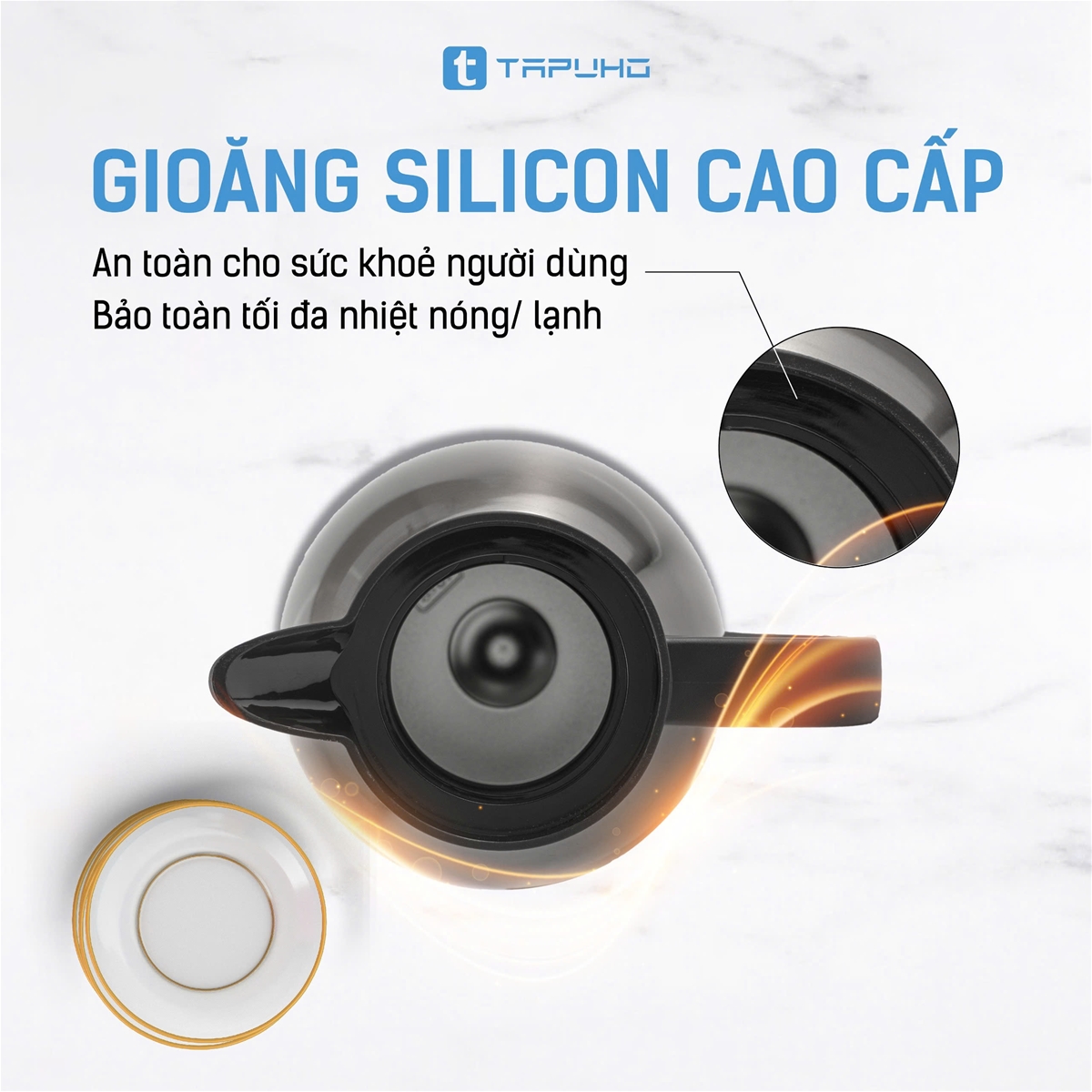 Bình giữ nhiệt Tapuho TVF60 dung tích 1800ml chất liệu inox 304 cao cấp - Ảnh 8
