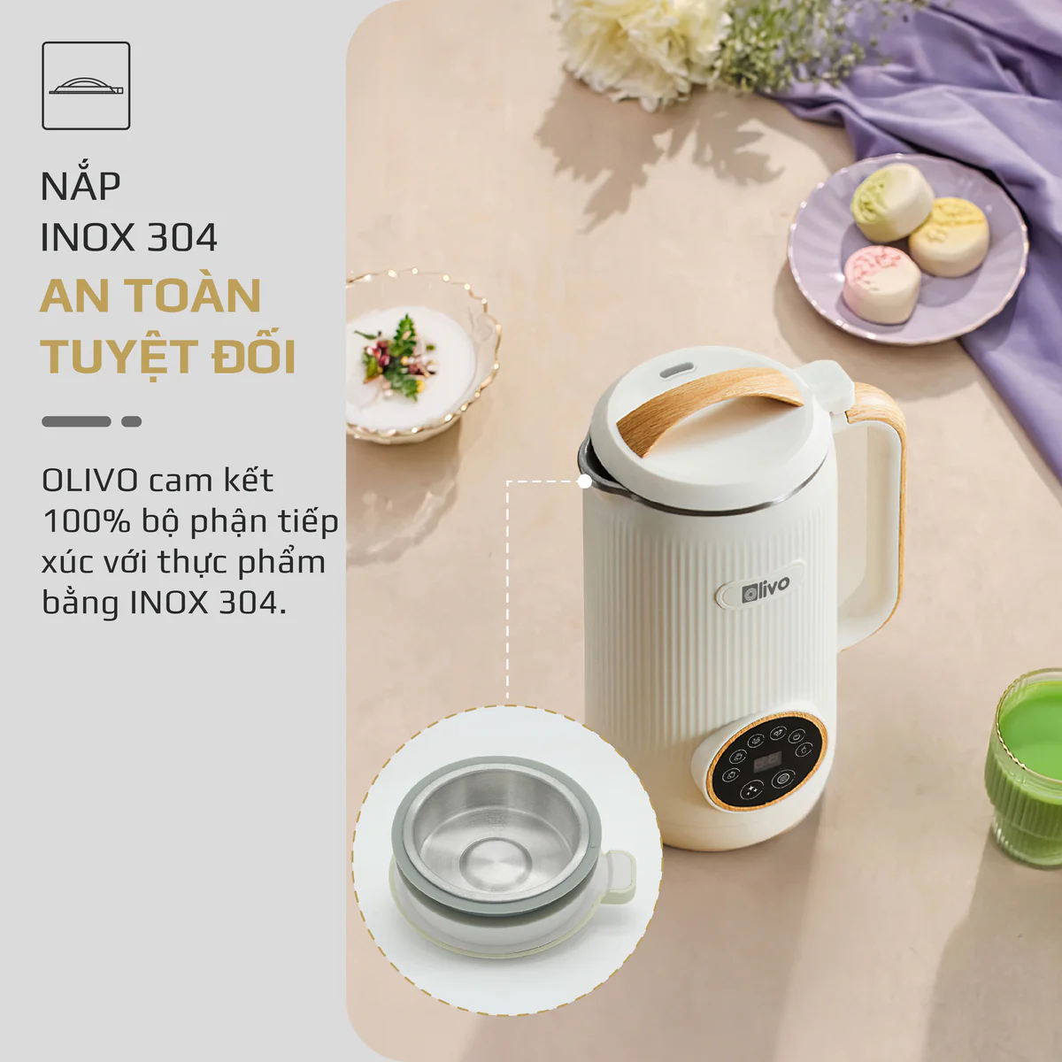 Máy Xay Nấu Đa Năng OLIVO CB400 PRO – Nhỏ Gọn Tiện Mang Theo, Đa Chức Năng, Thiết Kế Cao Cấp - Ảnh 4