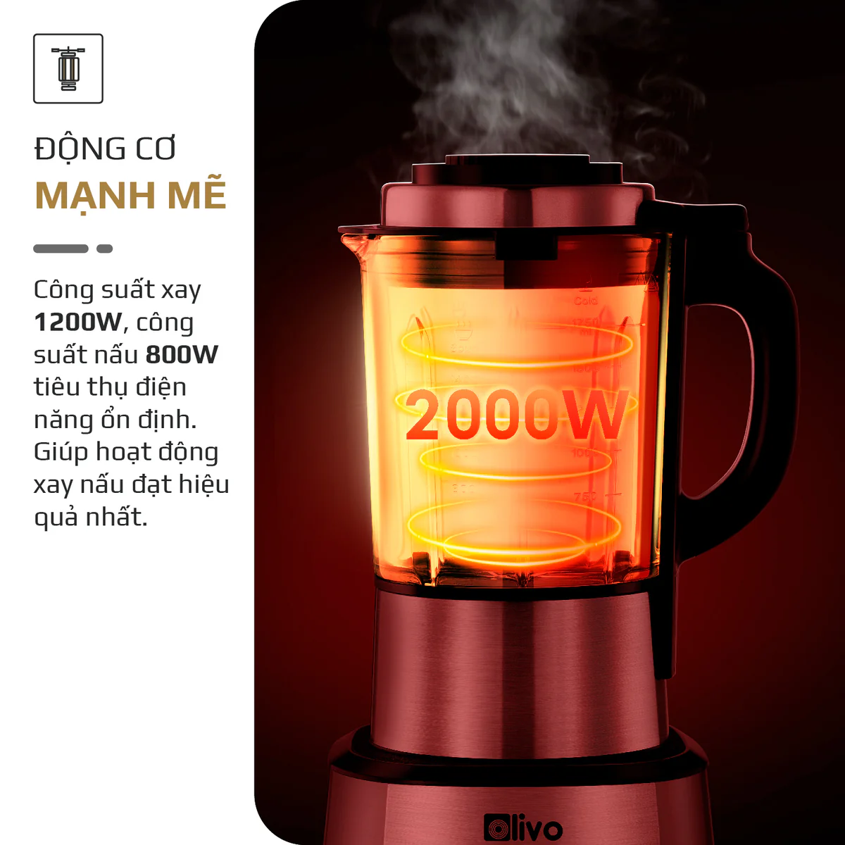 Máy Làm Sữa Hạt OLIVO X20 PLUS – Phiên Bản Nâng Cấp, 3 Chức Năng Nấu Sữa, Tạm Dừng Thông Minh, Chạy Êm - Ảnh 12