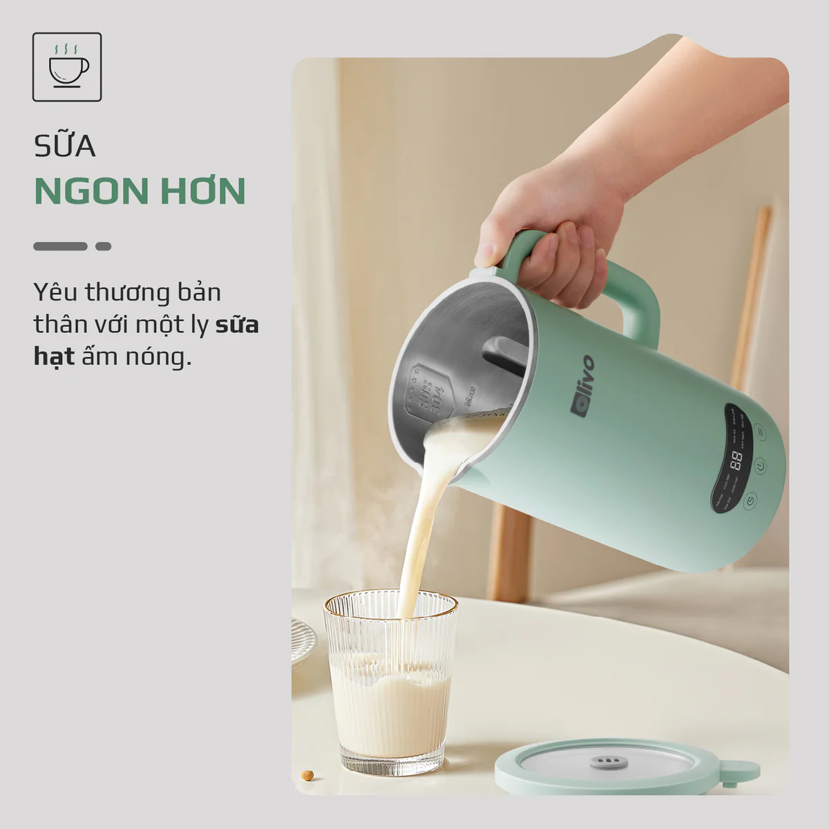 Máy Xay Nấu Đa Năng OLIVO CB1000 – Dung Tích 1L, Nắp INOX Kính Cường Lực, 9 Chế Độ, Chống Trào Tuyệt Đối - Ảnh 15