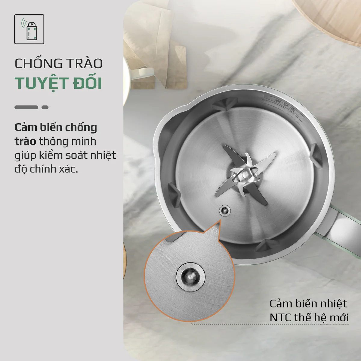 Máy Xay Nấu Đa Năng OLIVO CB1000 – Dung Tích 1L, Nắp INOX Kính Cường Lực, 9 Chế Độ, Chống Trào Tuyệt Đối - Ảnh 17