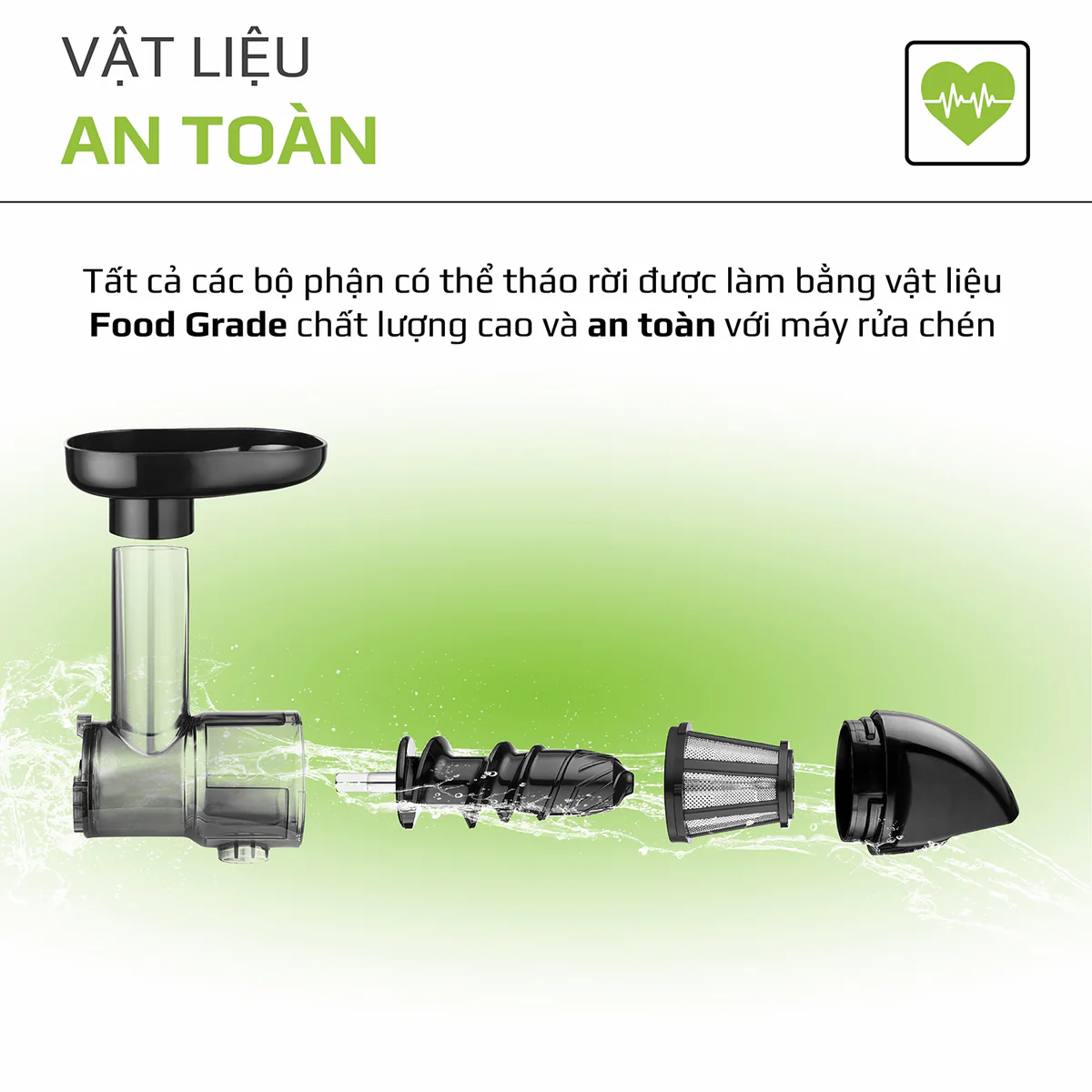 Máy Ép Chậm Trục Ngang OLIVO SJ22 – Ép Rau Không Kẹt, Kiệt Bã, Dễ Vệ Sinh - Ảnh 16