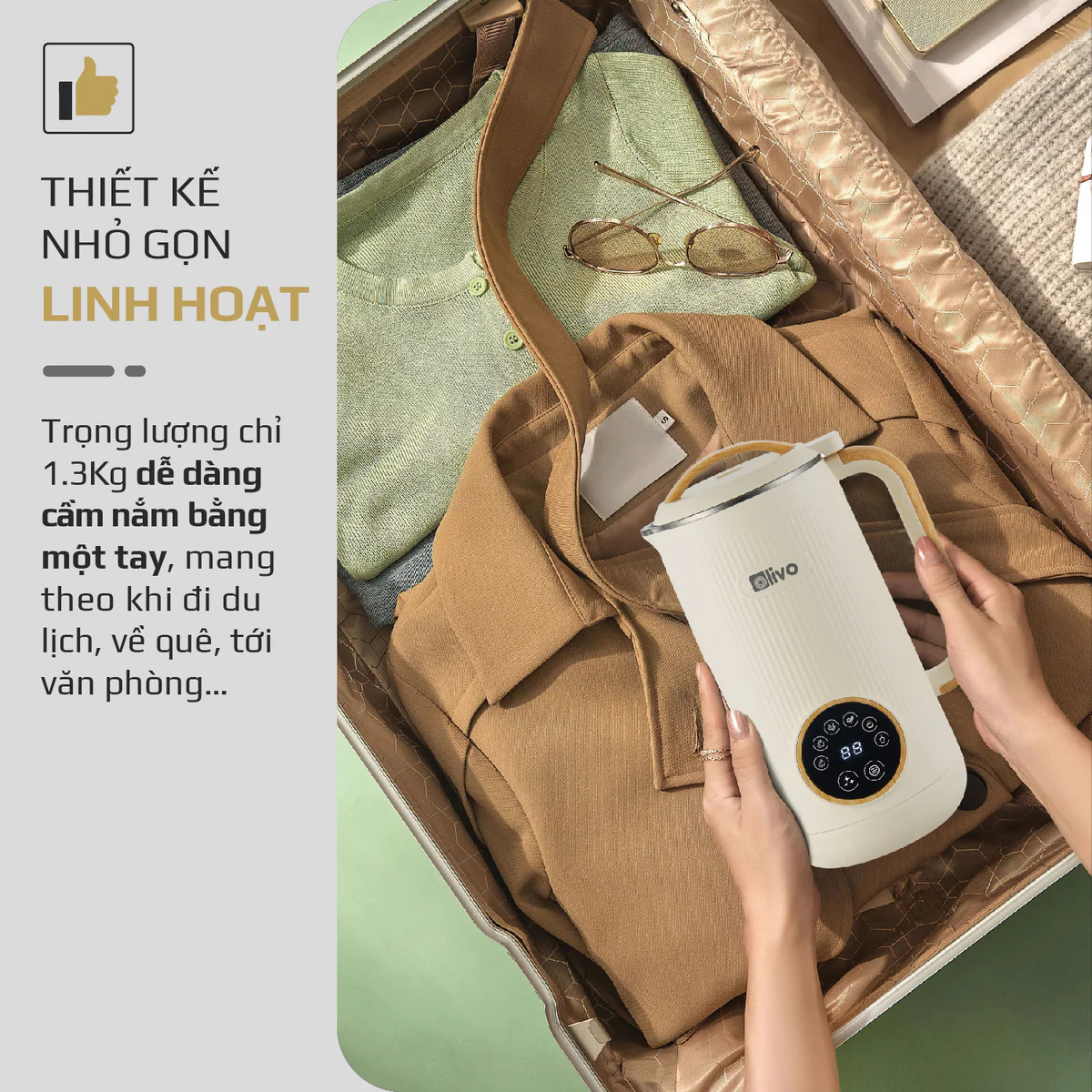 Máy Xay Nấu Đa Năng OLIVO CB400 PRO – Nhỏ Gọn Tiện Mang Theo, Đa Chức Năng, Thiết Kế Cao Cấp - Ảnh 16