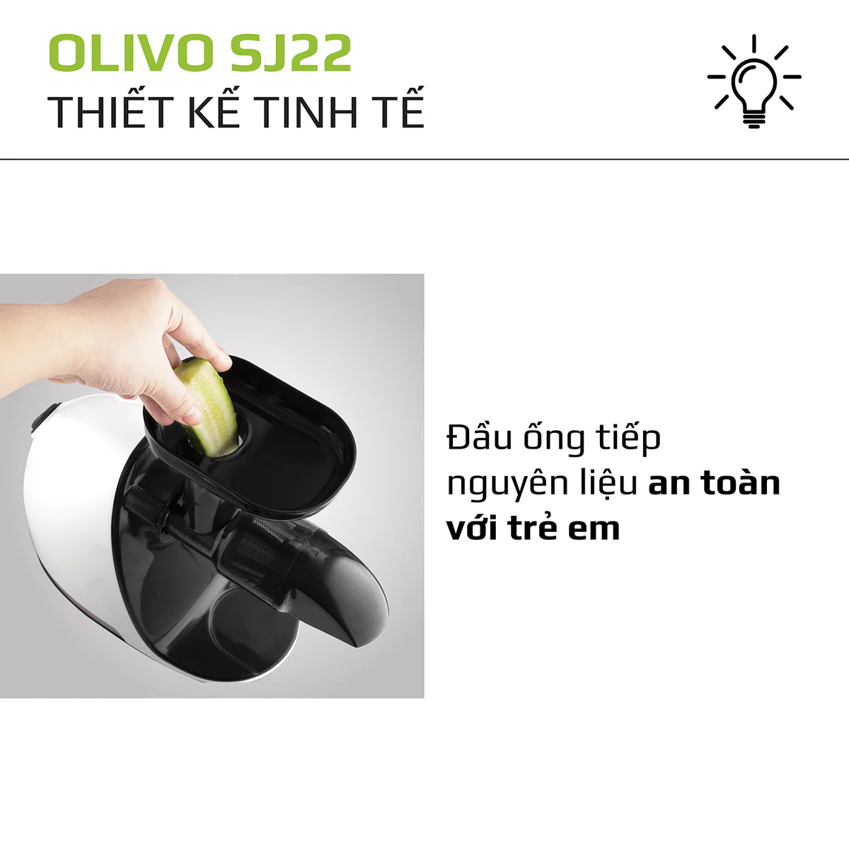 Máy Ép Chậm Trục Ngang OLIVO SJ22 – Ép Rau Không Kẹt, Kiệt Bã, Dễ Vệ Sinh - Ảnh 17