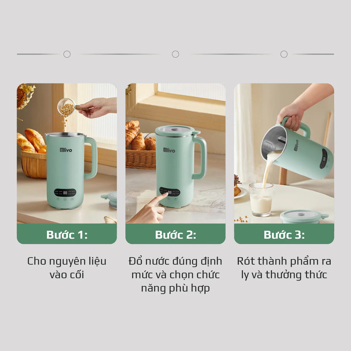 Máy Xay Nấu Đa Năng OLIVO CB1000 – Dung Tích 1L, Nắp INOX Kính Cường Lực, 9 Chế Độ, Chống Trào Tuyệt Đối - Ảnh 19