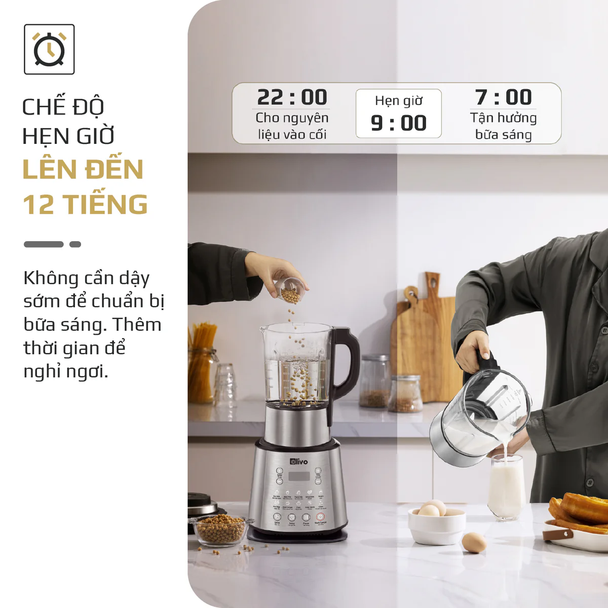 Máy Làm Sữa Hạt OLIVO X20 PLUS – Phiên Bản Nâng Cấp, 3 Chức Năng Nấu Sữa, Tạm Dừng Thông Minh, Chạy Êm - Ảnh 20