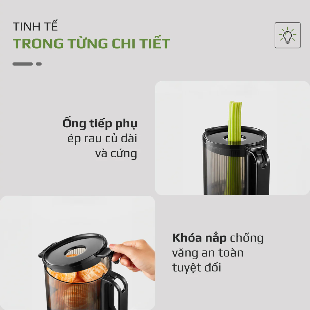 Máy Ép Chậm OLIVO SJ196 Titanium – Ép Trái Cây Nguyên Quả, Động Cơ AC Êm Ái, Cao Cấp - Ảnh 23