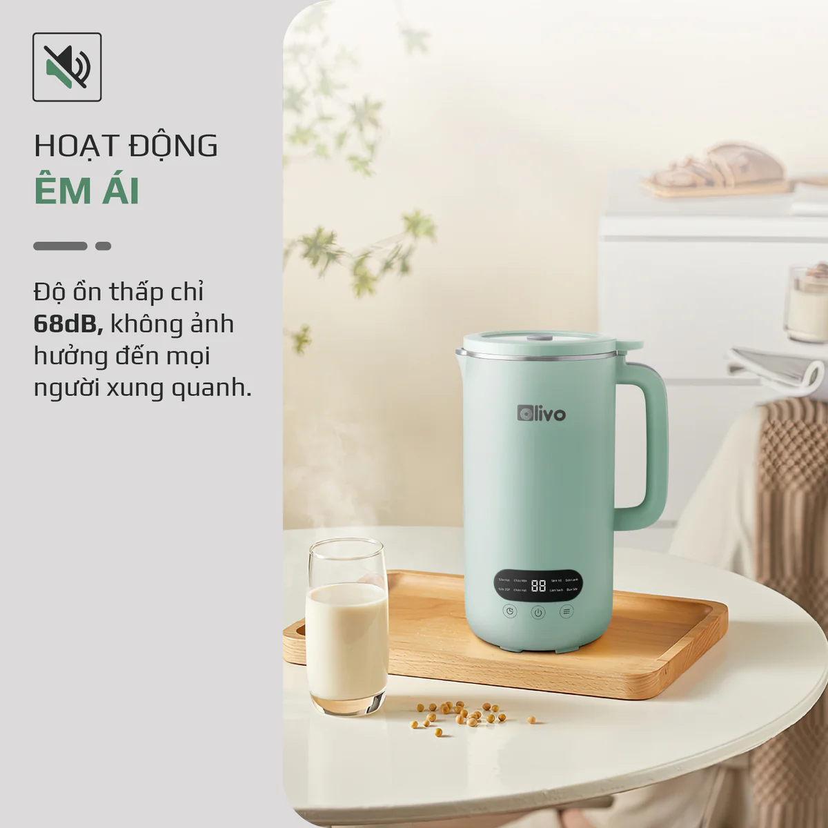 Máy Xay Nấu Đa Năng OLIVO CB1000 – Dung Tích 1L, Nắp INOX Kính Cường Lực, 9 Chế Độ, Chống Trào Tuyệt Đối - Ảnh 24