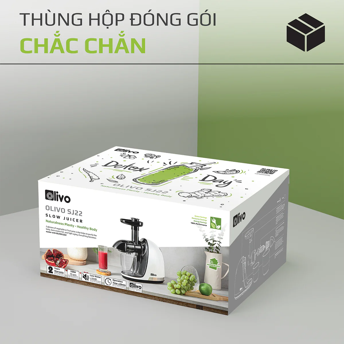 Máy Ép Chậm Trục Ngang OLIVO SJ22 – Ép Rau Không Kẹt, Kiệt Bã, Dễ Vệ Sinh - Ảnh 21