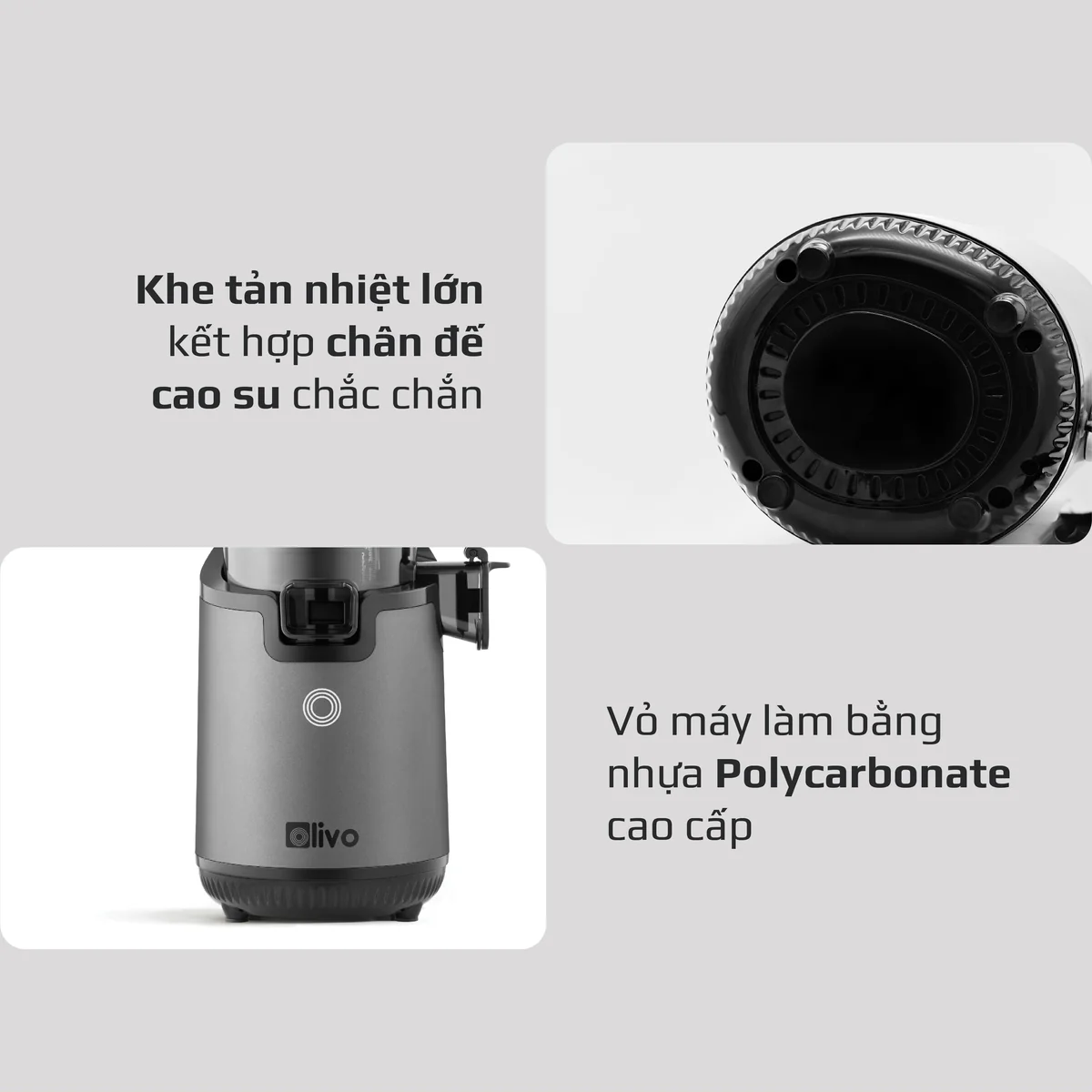 Máy Ép Chậm OLIVO SJ196 Titanium – Ép Trái Cây Nguyên Quả, Động Cơ AC Êm Ái, Cao Cấp - Ảnh 24