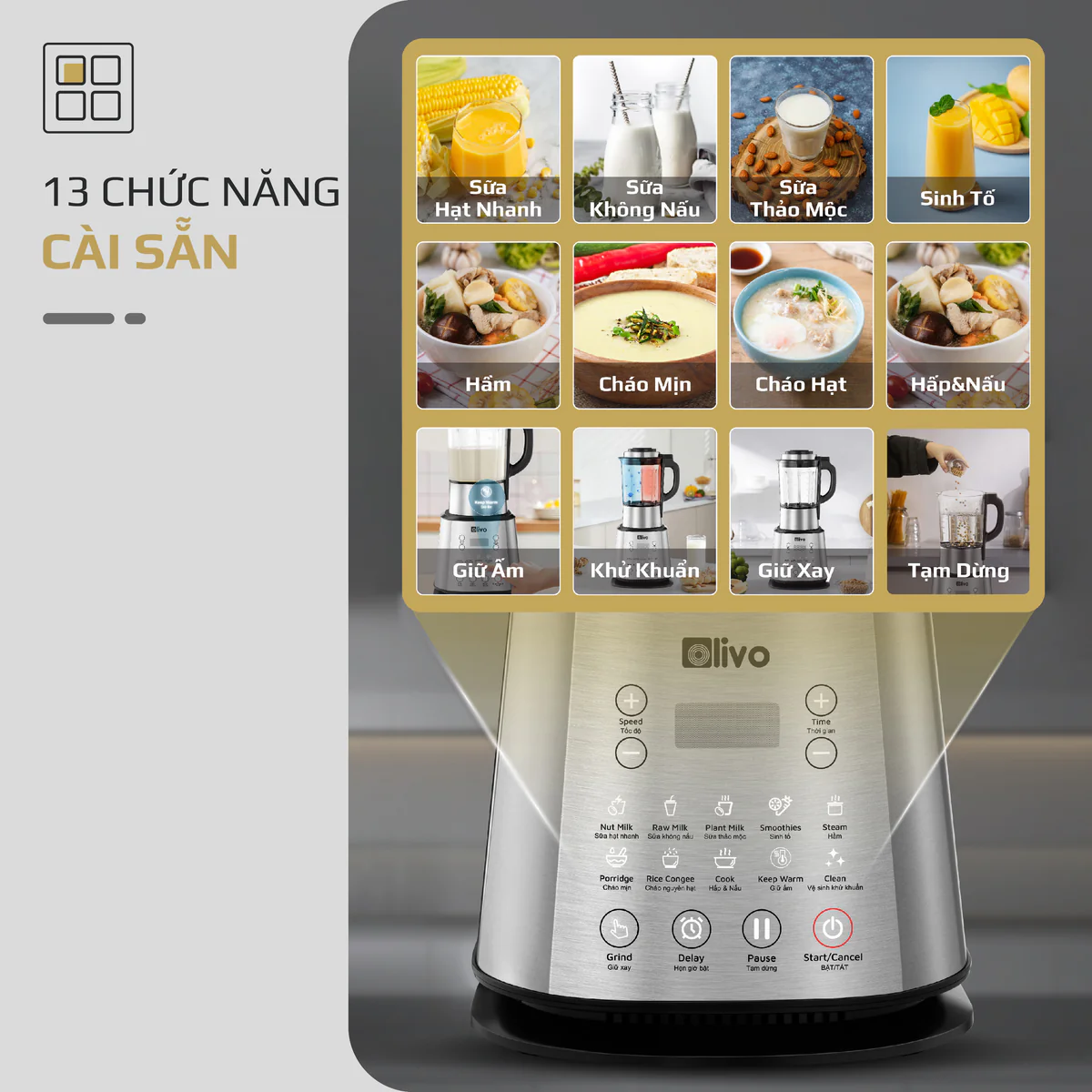 Máy Làm Sữa Hạt OLIVO X20 PLUS – Phiên Bản Nâng Cấp, 3 Chức Năng Nấu Sữa, Tạm Dừng Thông Minh, Chạy Êm - Ảnh 22