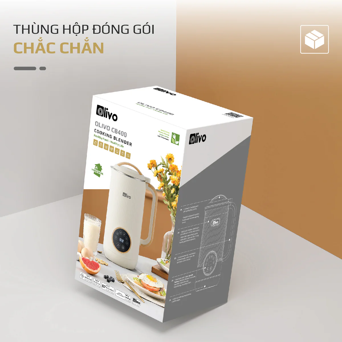 Máy Xay Nấu Đa Năng OLIVO CB400 PRO – Nhỏ Gọn Tiện Mang Theo, Đa Chức Năng, Thiết Kế Cao Cấp - Ảnh 26