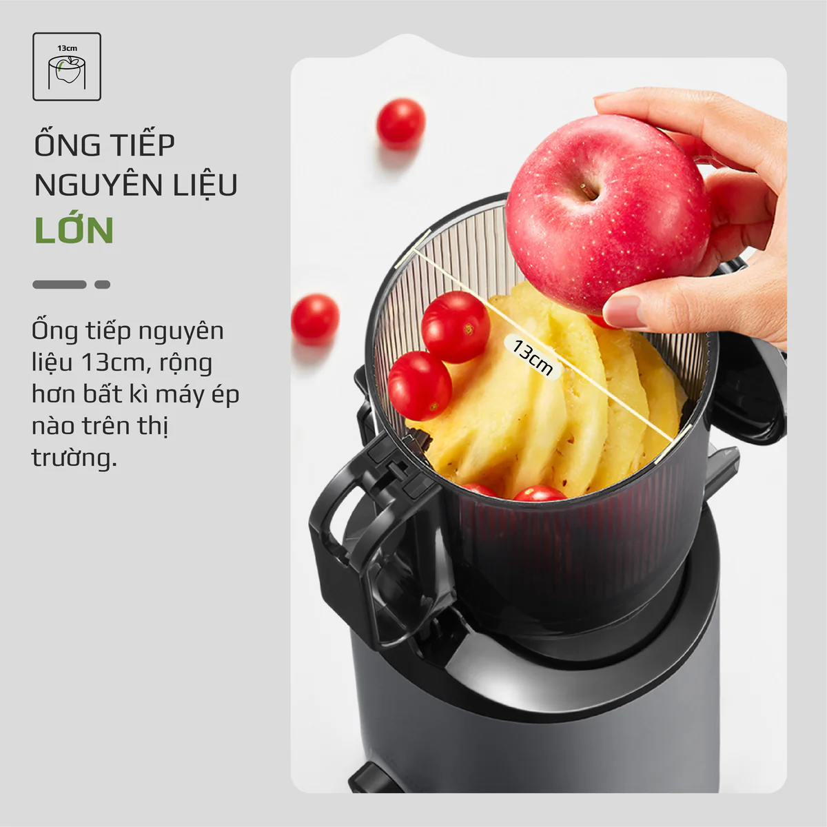 Máy Ép Chậm OLIVO SJ196 Titanium – Ép Trái Cây Nguyên Quả, Động Cơ AC Êm Ái, Cao Cấp - Ảnh 4
