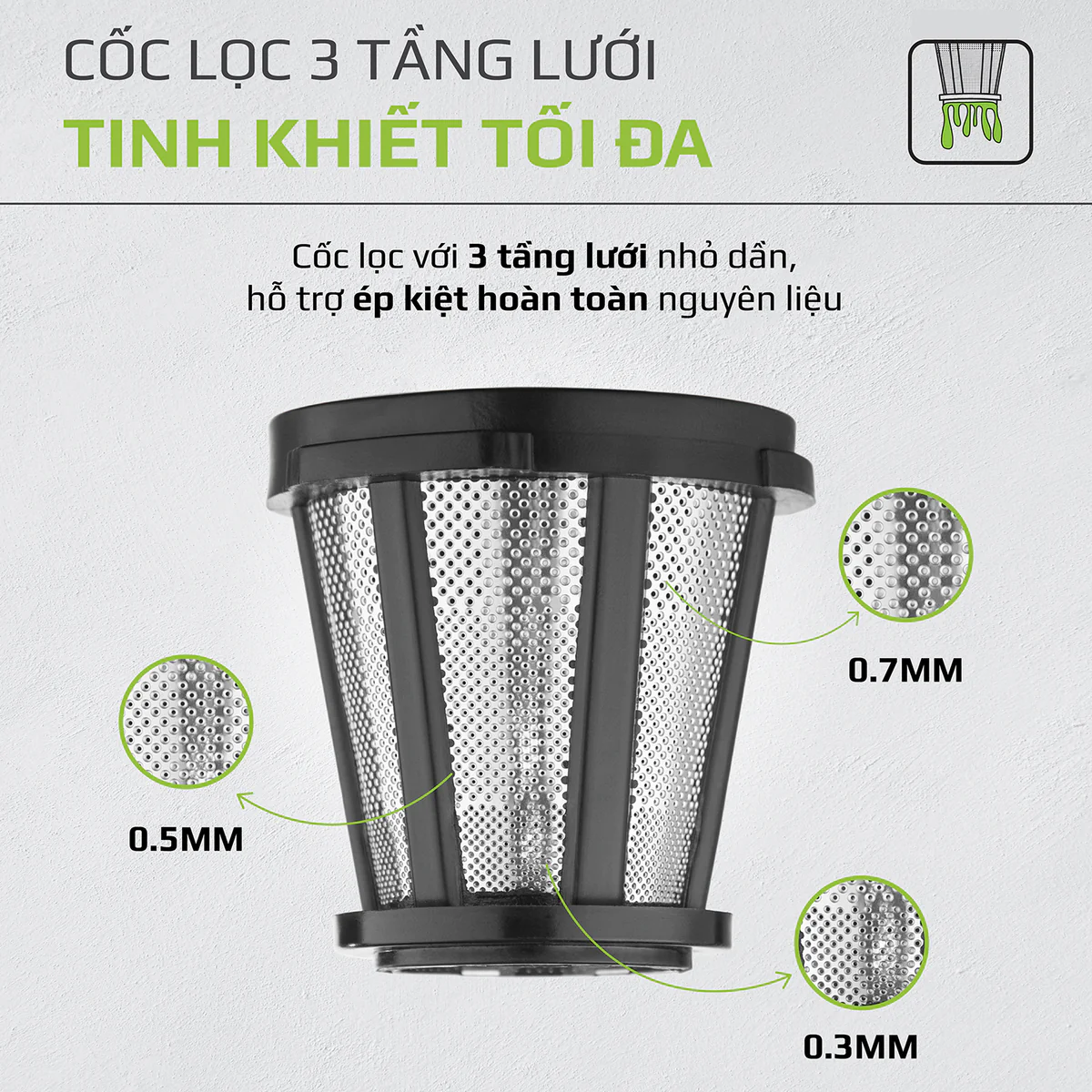 Máy Ép Chậm Trục Ngang OLIVO SJ22 – Ép Rau Không Kẹt, Kiệt Bã, Dễ Vệ Sinh - Ảnh 7