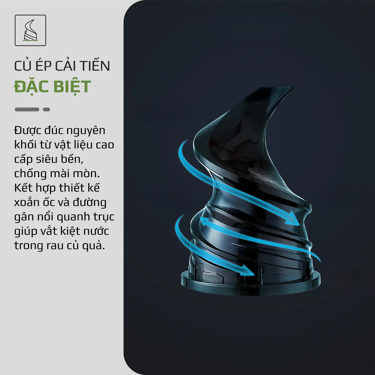 Máy Ép Chậm OLIVO SJ196 Titanium – Ép Trái Cây Nguyên Quả, Động Cơ AC Êm Ái, Cao Cấp - Ảnh 7