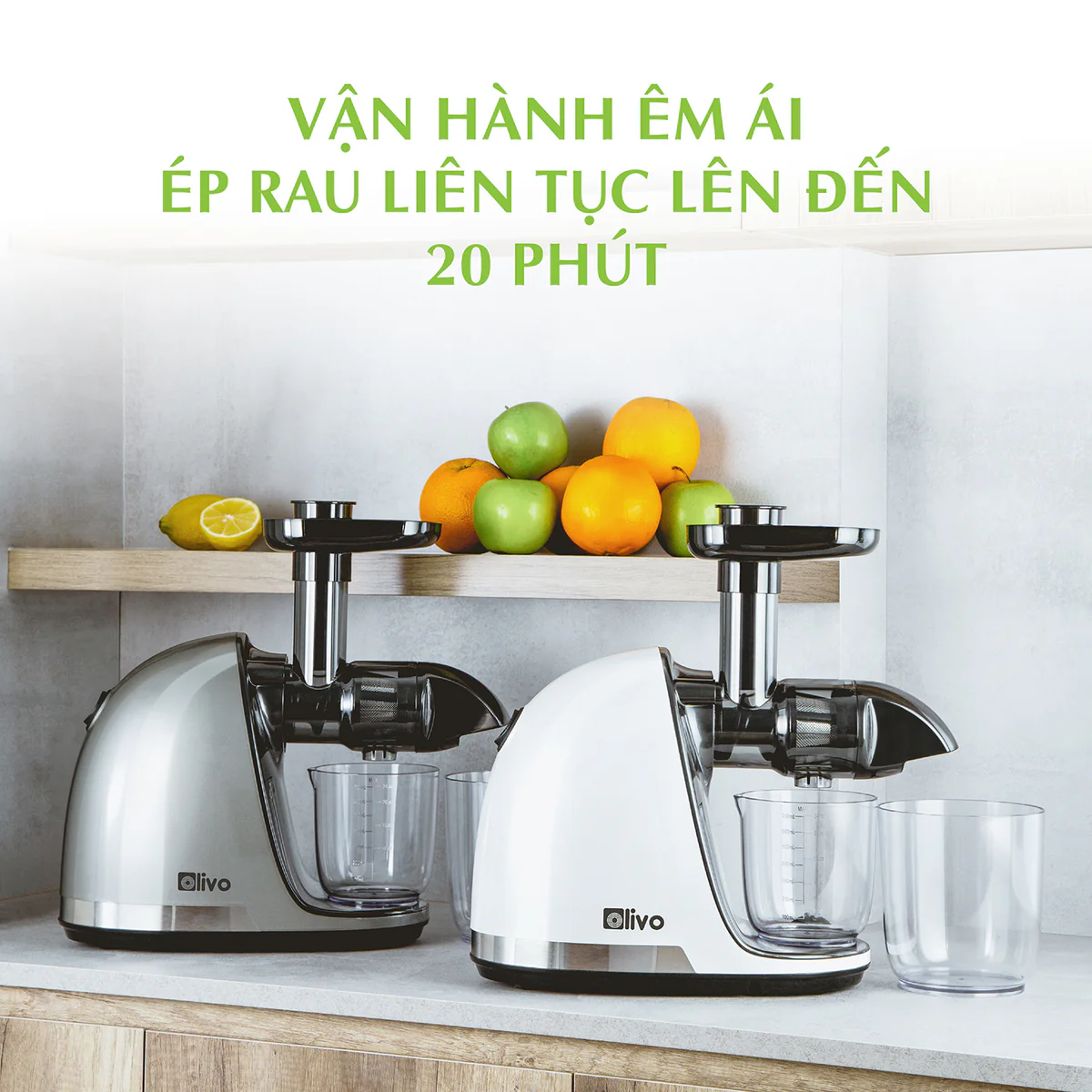 Máy Ép Chậm Trục Ngang OLIVO SJ22 – Ép Rau Không Kẹt, Kiệt Bã, Dễ Vệ Sinh - Ảnh 9