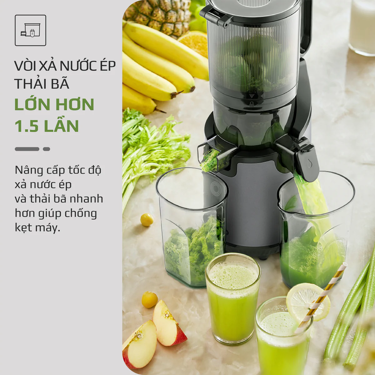 Máy Ép Chậm OLIVO SJ196 Titanium – Ép Trái Cây Nguyên Quả, Động Cơ AC Êm Ái, Cao Cấp - Ảnh 10
