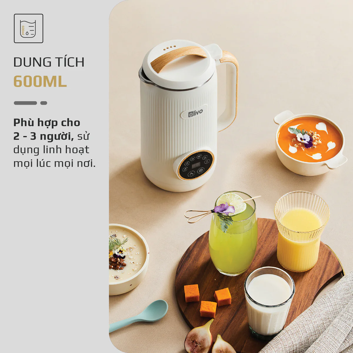 Máy Xay Nấu Đa Năng OLIVO CB400 PRO – Nhỏ Gọn Tiện Mang Theo, Đa Chức Năng, Thiết Kế Cao Cấp - Ảnh 11