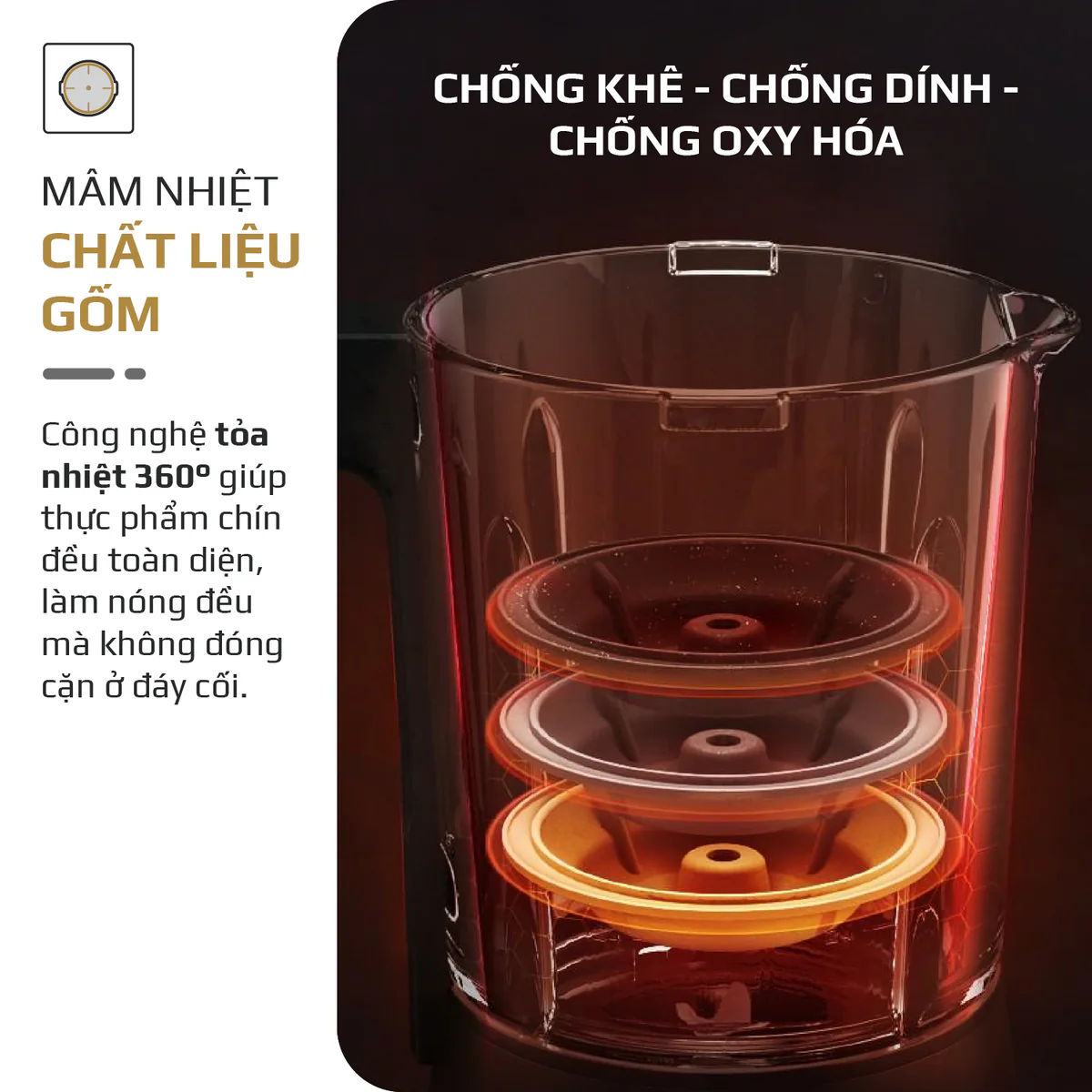 Máy Xay Nấu Đa Năng OLIVO X24 PRO – Đa Chức Năng, Chống Trào Tuyệt Đối, Mâm Nhiệt Gốm Chống Dính - Ảnh 23